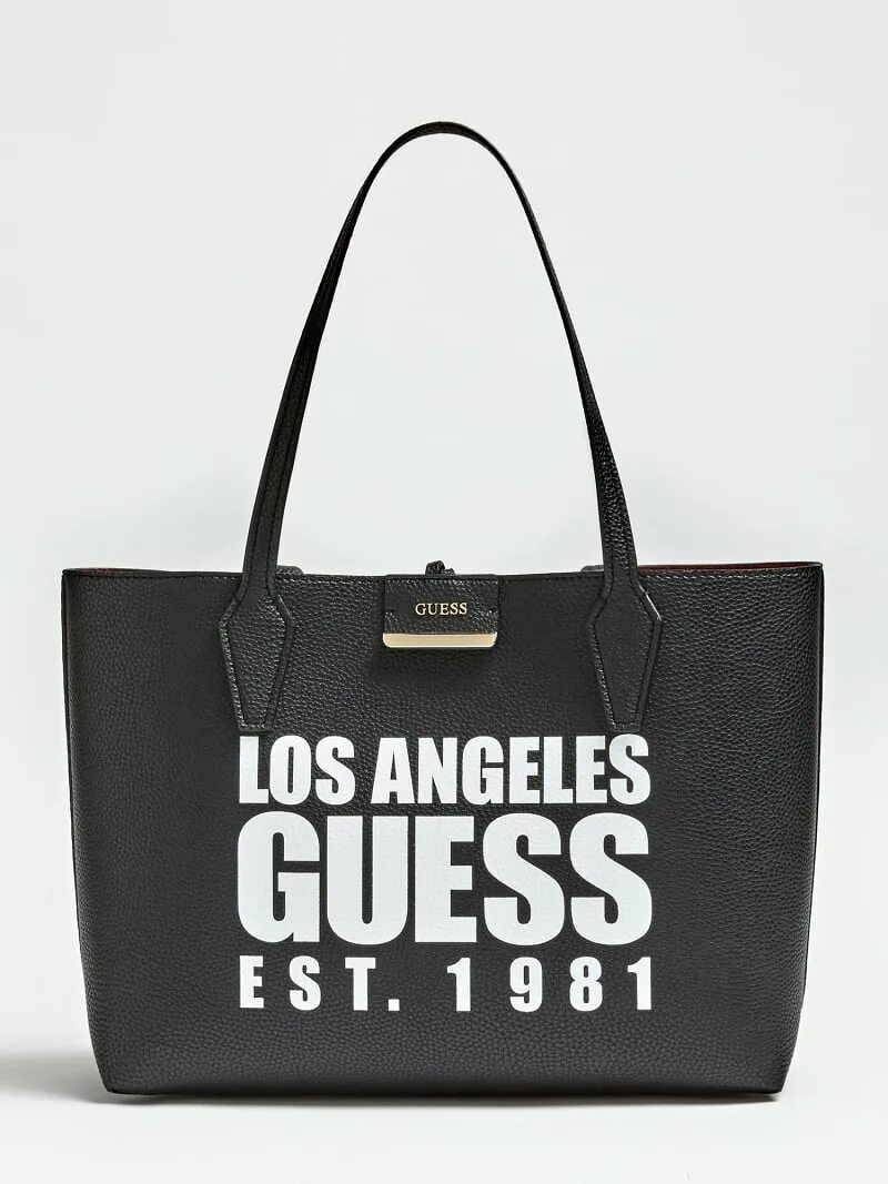 Guess est 1981 сумка черная. Guess los Angeles 1981 сумка. Сумка guess est 1981 женская. Шоппер guess los Angeles.