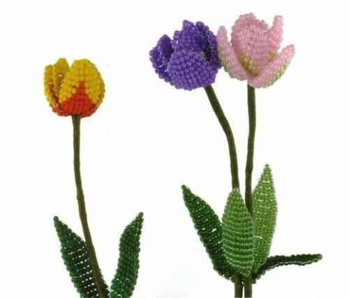 Схема параллельное плетение бисером тюльпаны Class of 958 Tulip of beads (Fig... 2013 Бисероплетение, бисер, продажа бисера V