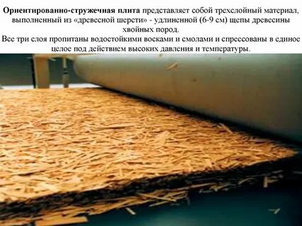 Материалы из древесной стружки