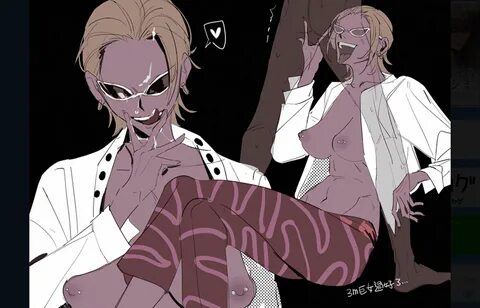 anon, donquixote doflamingo, one piece, rule 63, big breasts, blonde hair, ...