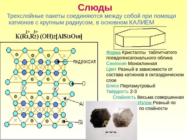 Мусковит структура строение. Строение слюды. Структура слюды кристаллическая. Мусковит форма кристаллов. Слюда формула