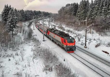 Фото поезда зимой