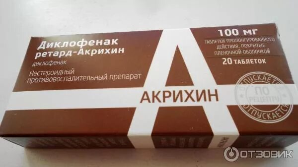 Диклофенак акрихин от чего. Диклофенак акрихин от чего