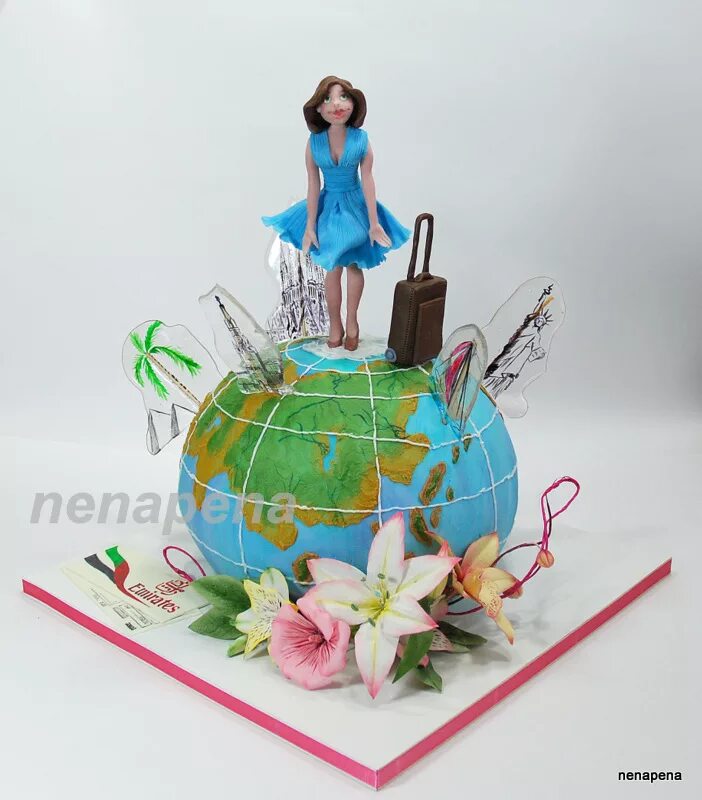 открытки с днём рождения женщине путешественнице. с днем рождения путешественнице. шарж женщине на юбилей. летающая девочка. с днем рождения путешествия.