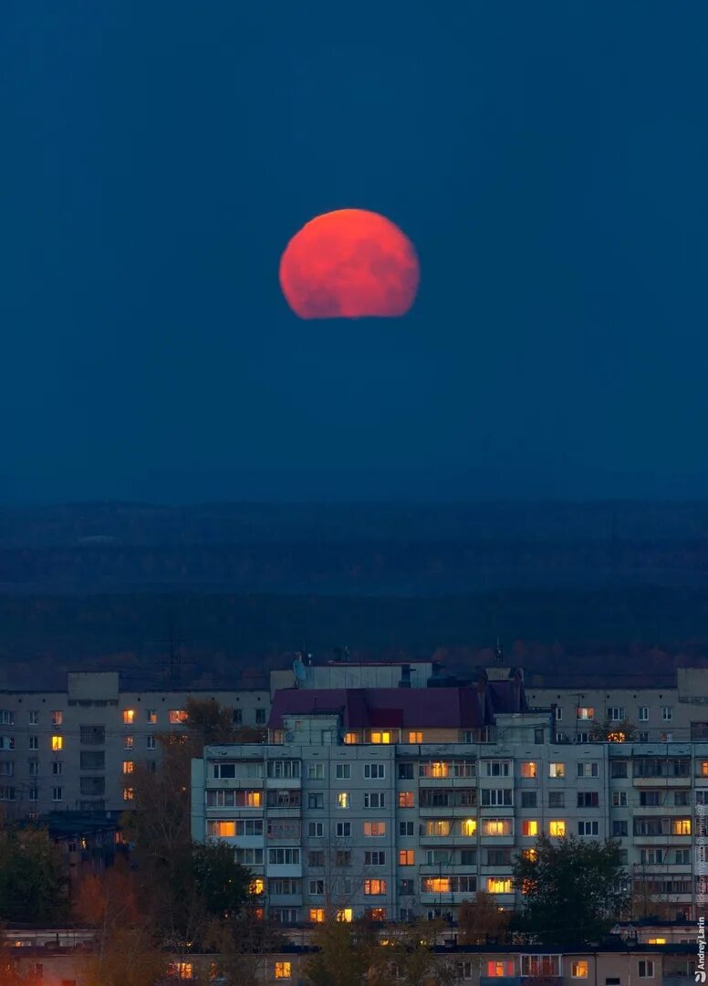 Восход луны в москве. Кровавая Луна над городом. Красная Луна. Красная Луна в Москве. Восход красной Луны.