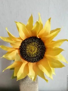 Подсолнух из фоамирана