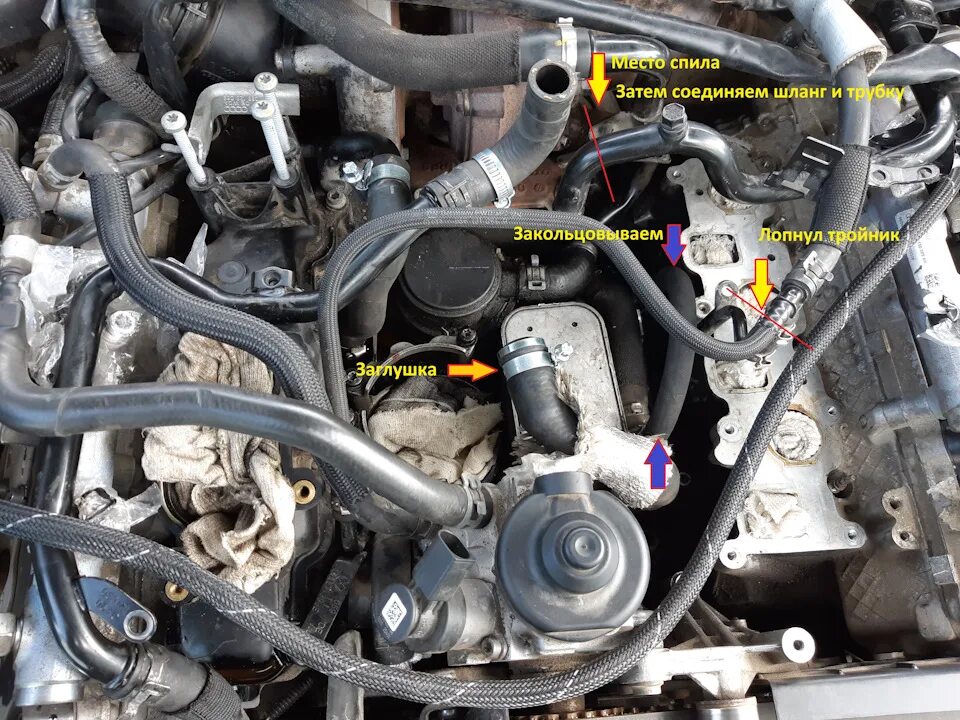 Удалил к едроне фене EGR - Volkswagen Touareg (1G), 2,5 л, 2004 года своими рука