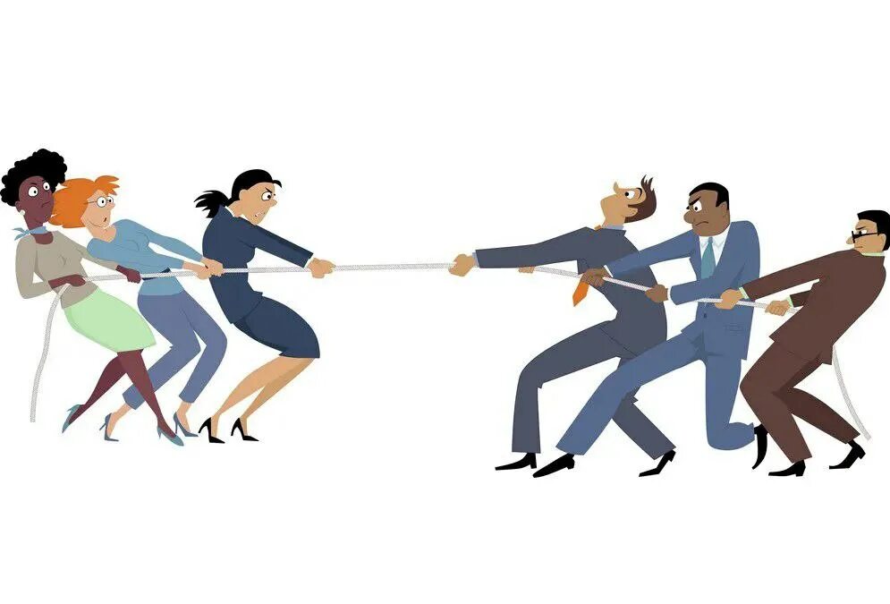 Конфликт. Конфликт иллюстрация. Мужчина и женщина спорят. Конфликт полов. Женщины против мужчин.