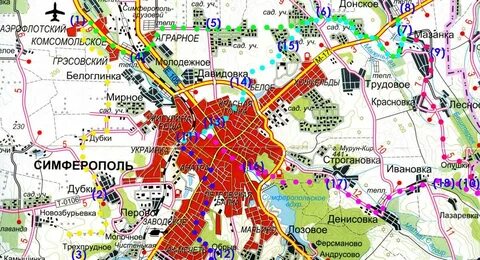 Карта симферополя автомобильная