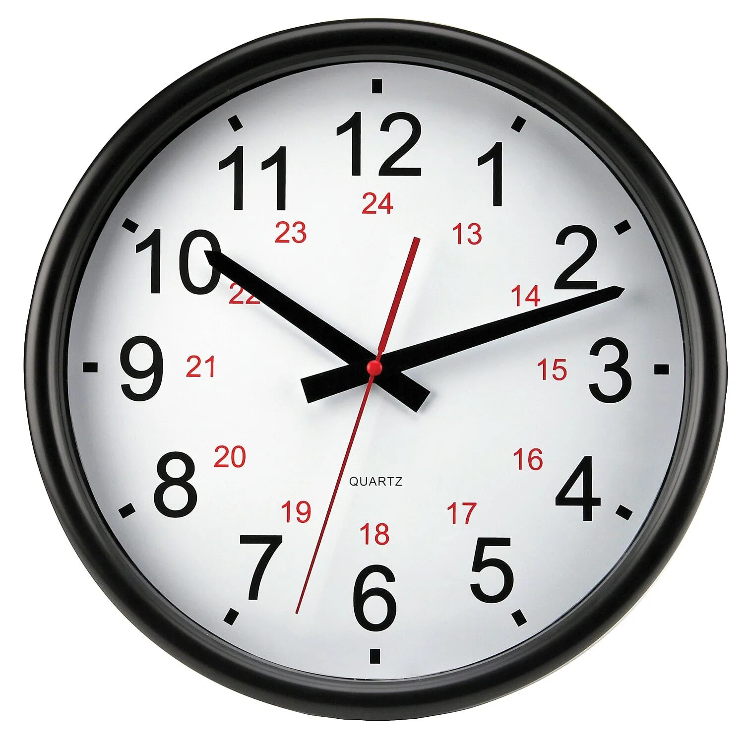 Стандартные часы. Часы Quartz настенные. Круглые часы кварцевые 60 мм. 24 HR time.