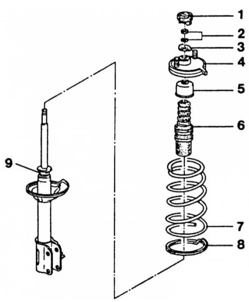 Правильная сборка стойки. Крепление задней стойки Мазда 3. Задние стойки Мазда 323. Мазда 3 задние стойки амортизатора. Стойки амортизаторы задние Мазда 323.