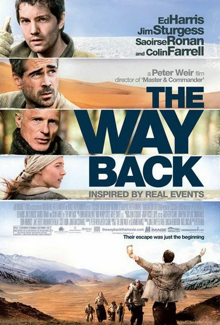 Путь домой the way back, 2010. Путь домой 2010 Постер. Путь домой Колин Фаррелл.