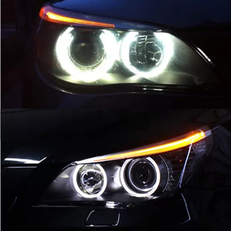 BMW e60 глазки. Фара BMW e60 LCI. Led глазки БМВ е60. BMW e60 светодиодные ангельские глазки. Ангельские глазки бмв е60