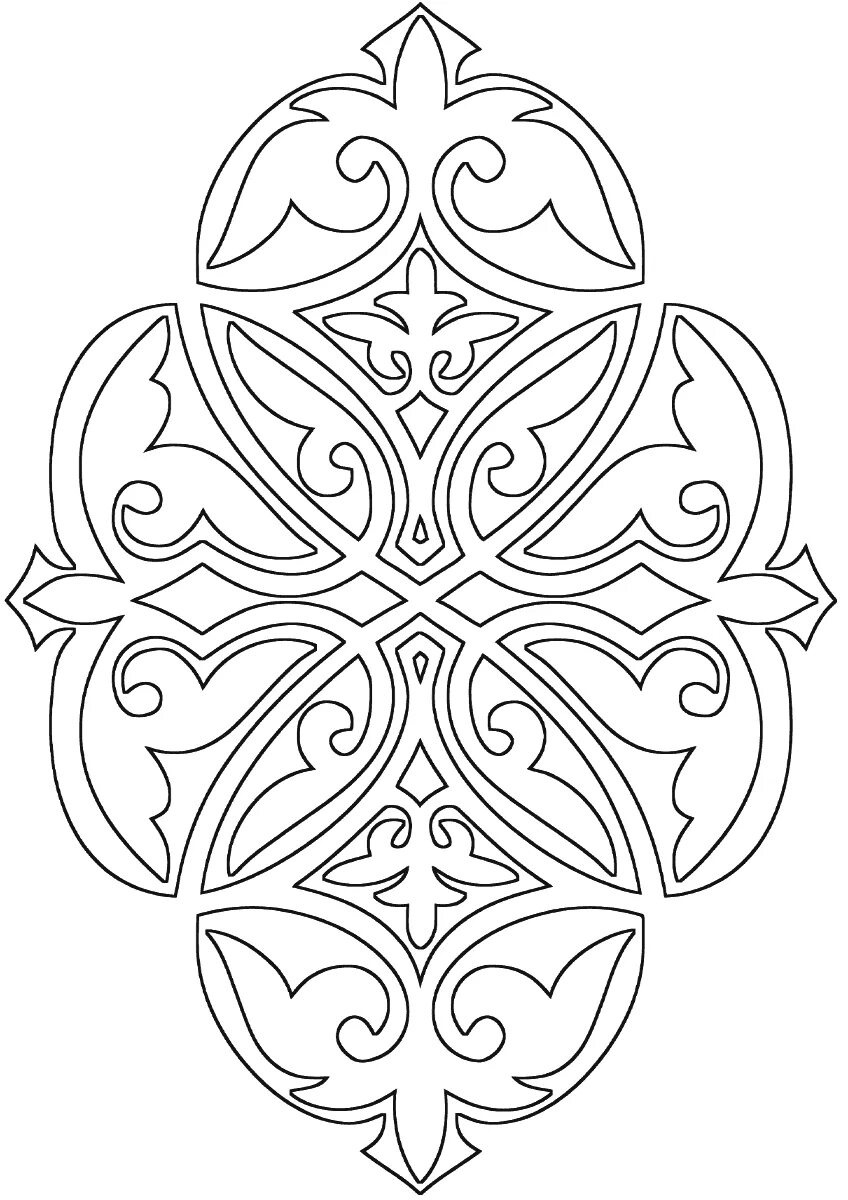 раскраска. орнаменты для рисования. роспись по дереву орнамент. шаблоны для орнамента для детей. казахские узоры.