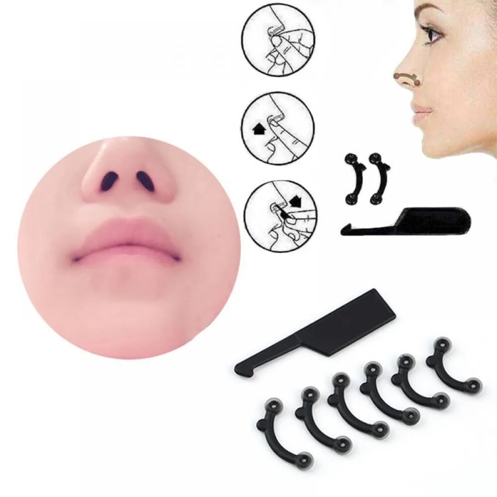 Инструменты для изменения формы. Set nose up lifting shaping clip clipper. штука для коррекции носа. прибор для коррекции формы носа. накладка на нос коррекция.