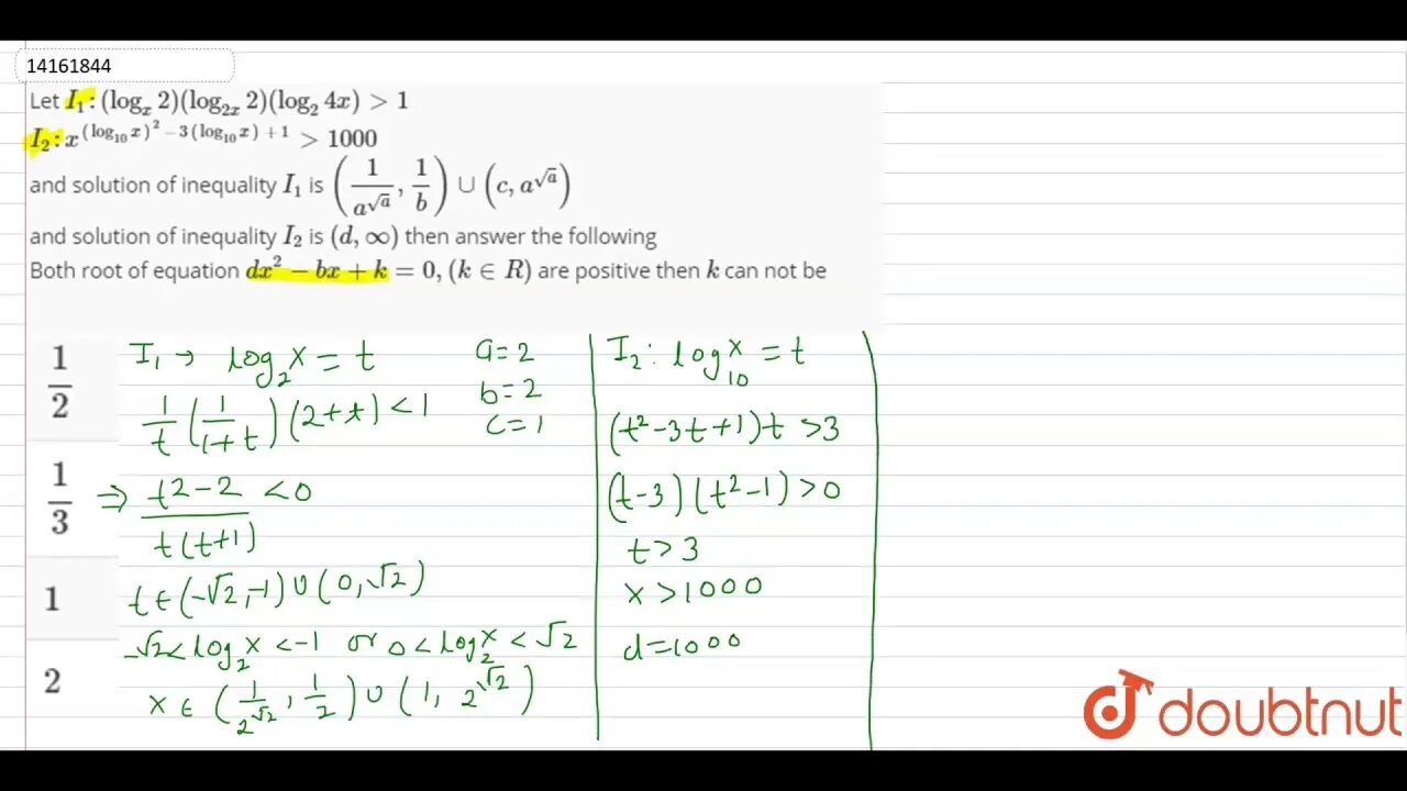 11 log x 11 x 4. Log2 2. Log_(2)(4-x)+log_(2)(1-2x)=2log_(2)3. Log4x=2. Log10 10.