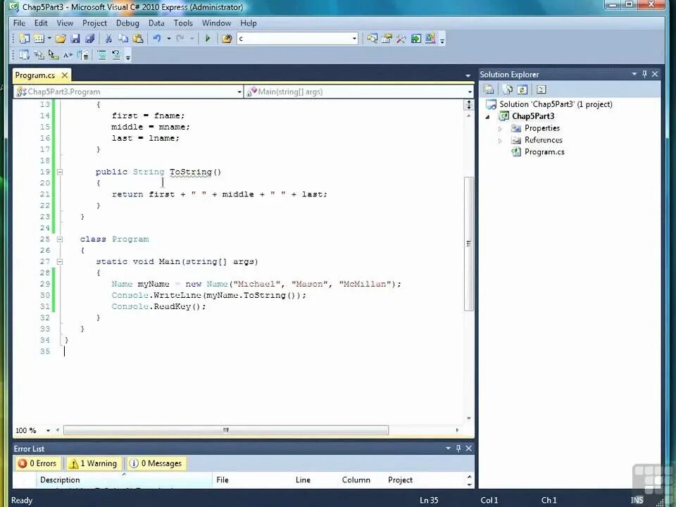 Метод console writeline