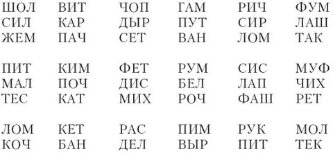 Слова для чтения 1 класс распечатать