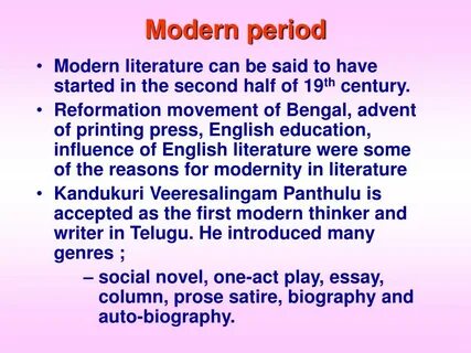 Modern english literature