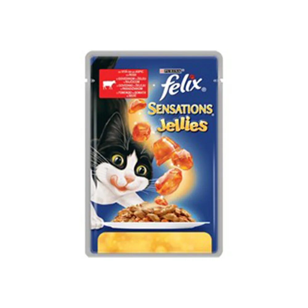 Felix Sensations Jellies желе 100г. Felix влажный корм для кошек