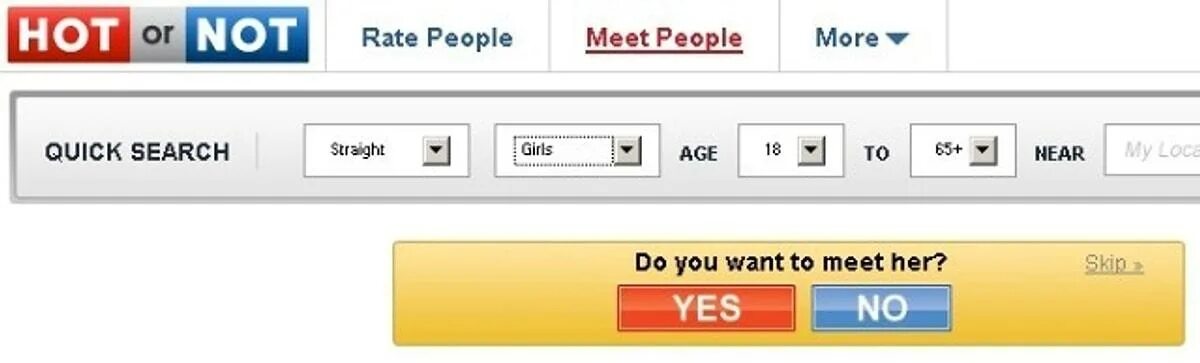 This not a website. Хот ор нот. hot or not.