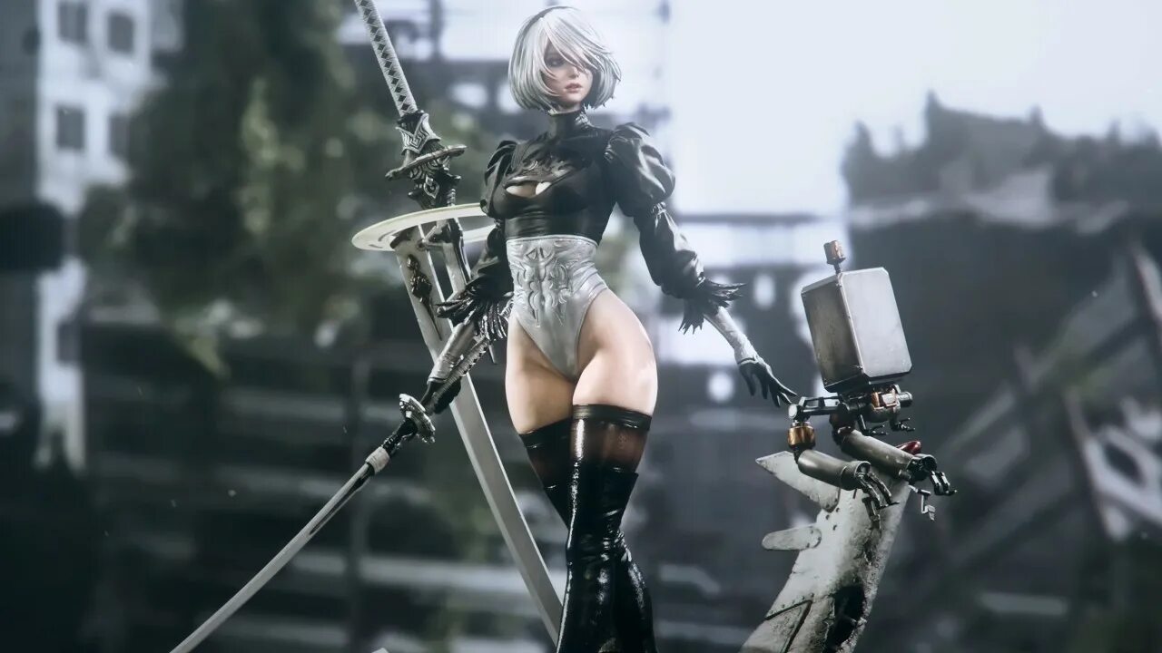 2b 2 18. Ниер автомата 2b. 2b NIER Automata фигурка. Ниер автомата 2b 18. 2b Automata костюм Кайне.