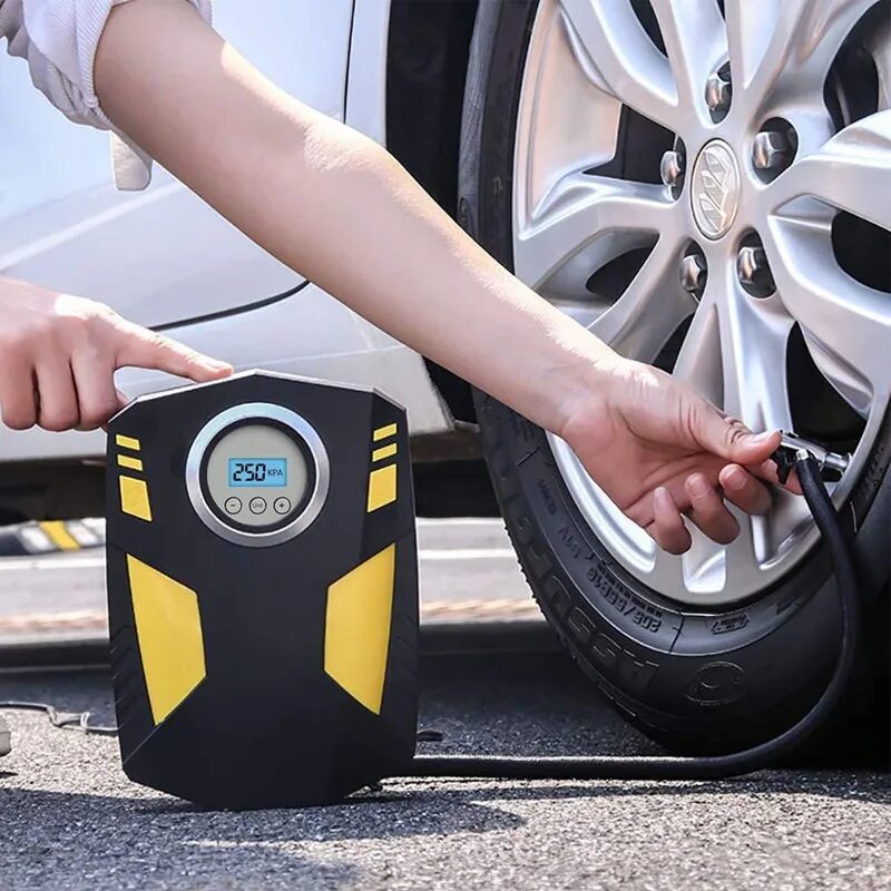 Компрессор автомобильный Tire Inflator. Автомобильный портативный цифровой насос, компрессор. Car Air Pump. Насос цифровой автомобильный для колес. Купить насос для шин автомобиля