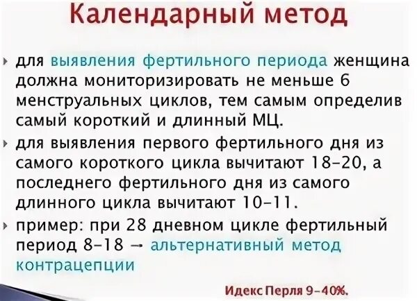 Время фертильных дней