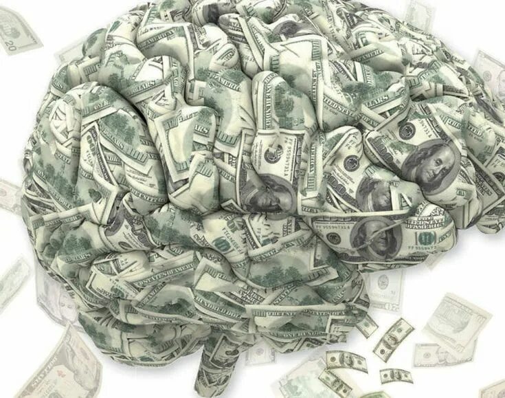 Мозг и деньги. Денежный мозг. Мозг из денег. Денежное мышление.