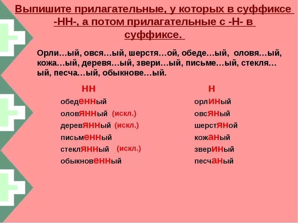 Слова на буквы нн. Прилагательное с суффиксом н. Прилагательные ТС суффиксом н. Прилагательные с суффиксом н и НН. Прилагательные с суффиксом НЛ.