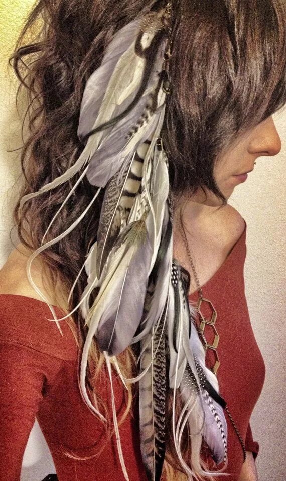 Pin by Jozefína on My Hair, my Challenge Feather headband, Hair accessories, Hai