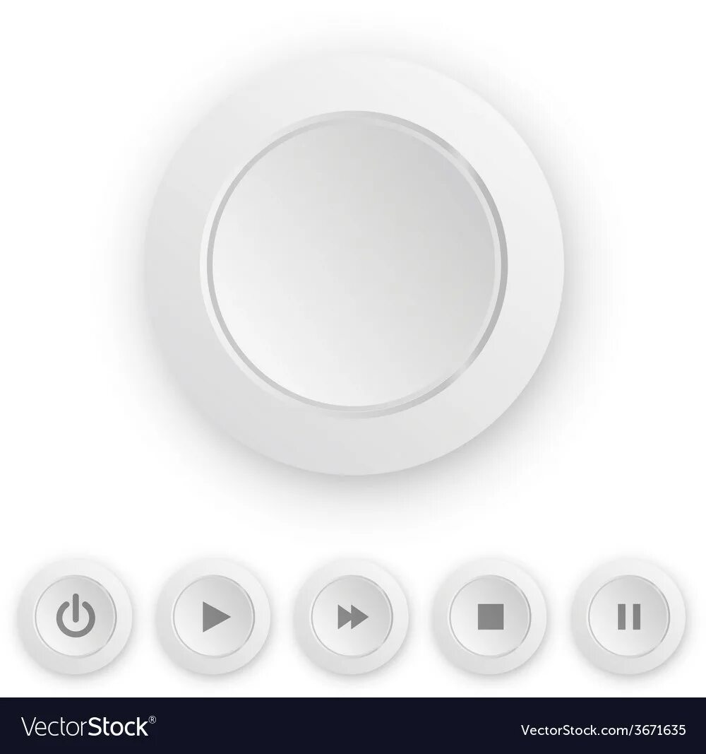 White push button