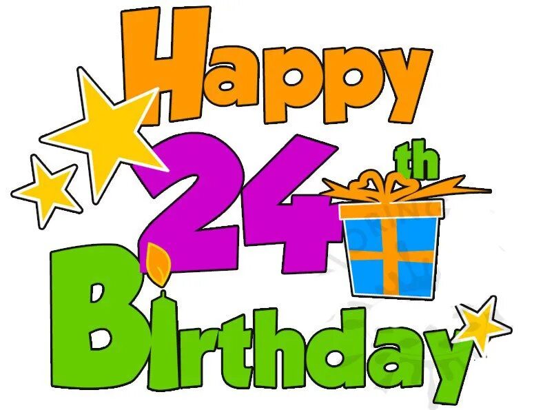Fc 24 birthday. 24 Года Happy Birthday. Happy 24th Birthday. Открытка 24 года. Happy Birthday 24 картинки.