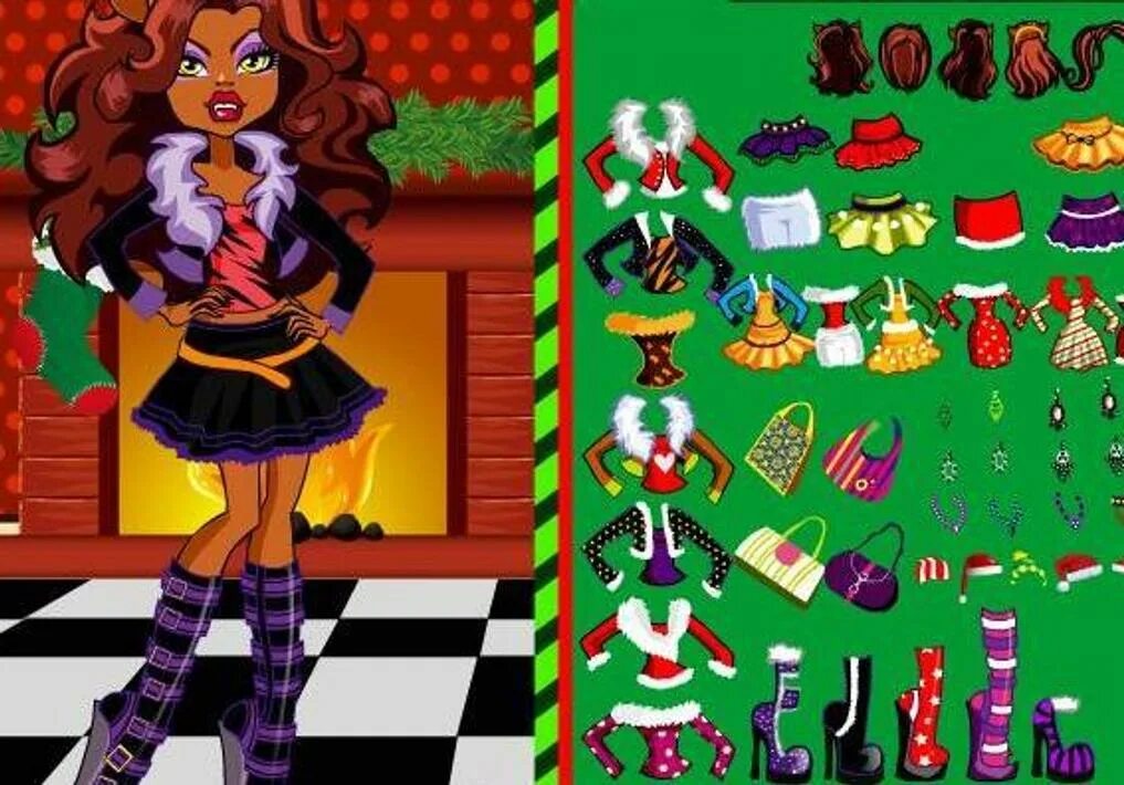 Игра хай на роликах. Монстер Хай Клодин Вульф Одевалка. Monster High игра. Монстер Хай Dress up. Монстер Хай дресс ап.