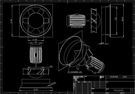 Вентилятор чертеж dwg