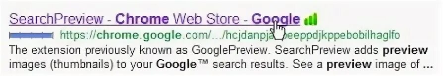Search preview
