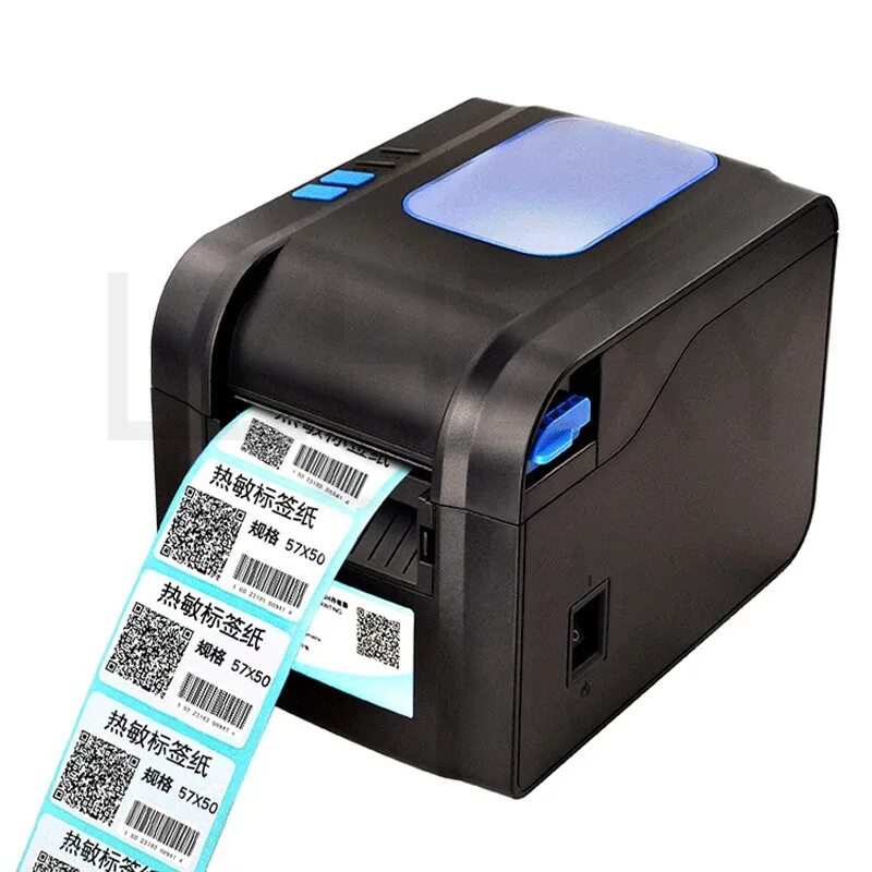 Печать штрих кодов этикеток. Термопринтер XP-370b. Принтер XP 370b. Термопринтер Xprinter 370b. Термальный принтер этикеток Xprinter XP 370b черный.