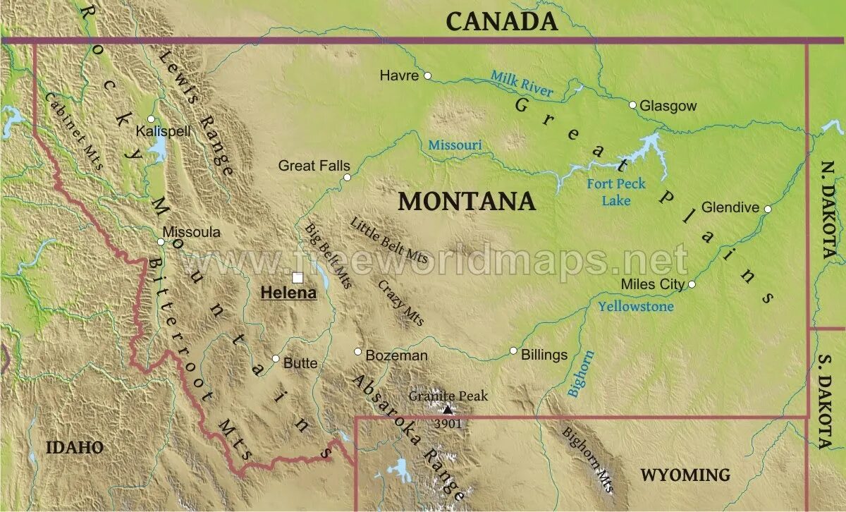 Штат Монтана физическая карта. Штат Монтана на карте США. Штат Монтана на карте Америки. Штат монтана на карте