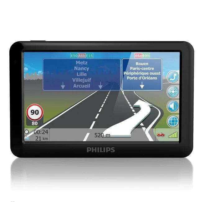 Как включить gps навигатор. Philips 520. навигатор шоу.