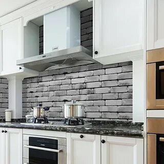Стеновая панель кухни кирпич