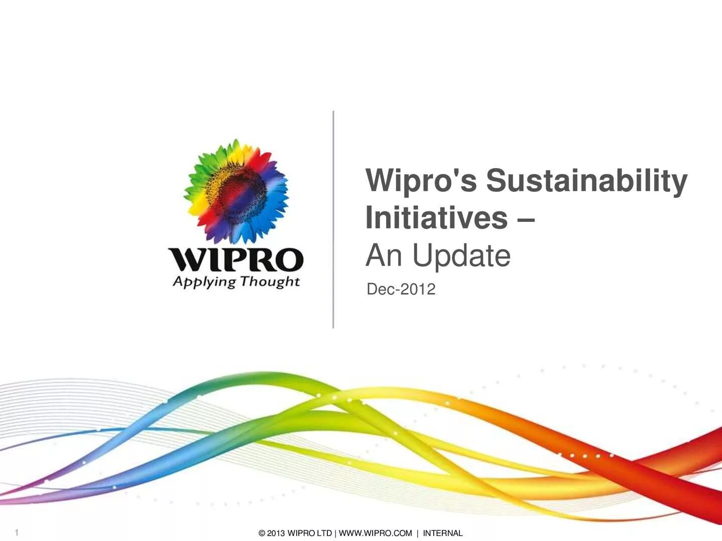 Performance com. Wipro Limited. Innovation and Agility. Appreciation Design. Integrated Practice.