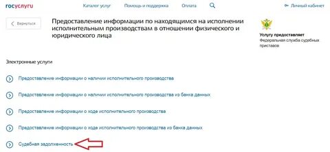 Госуслуги погасить долг