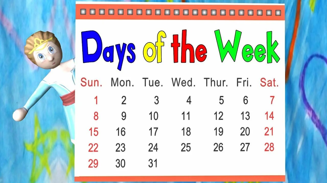 Days of the week for kids song. Days of the week. Days of the week for Kids. Days of the week Song. Days of the week Song for Kids.