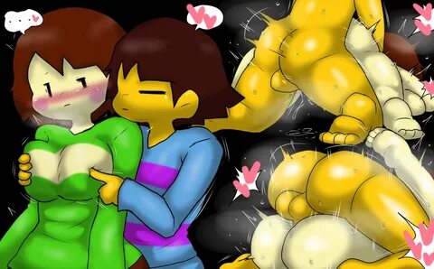 ...ass, balls, blush, bodily fluids, breast play, breasts, chara (undertale...