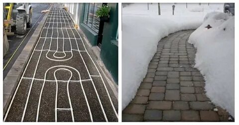Теплая дорожка зимой