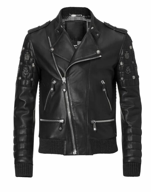 Мужская куртка philipp. Кожанка Philipp plein мужская. Philipp plein Leather Jacket.