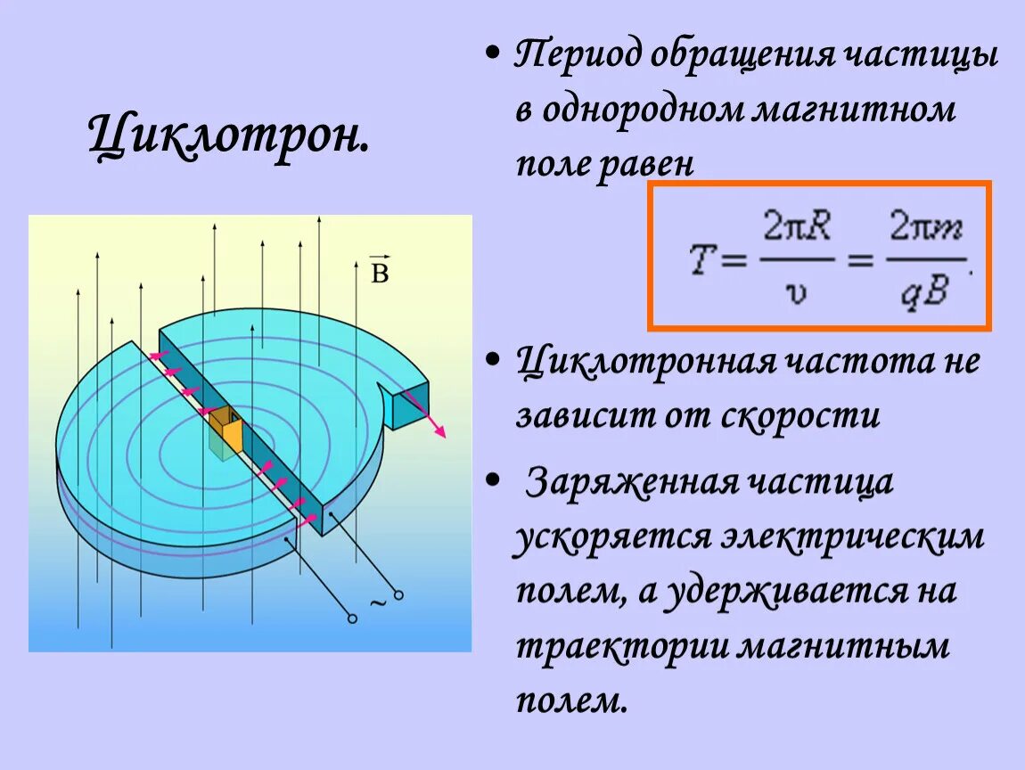 Как изменится период обращения заряженной частицы. Частота обращения частицы в магнитном поле. Частота обращения заряженной частицы. Период обращения в магнитном поле. Частота обращения частицы по окружности формула.