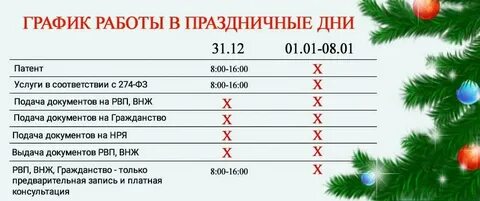 График работы в праздничные дни ноябрь