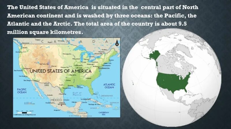 The united states is situated