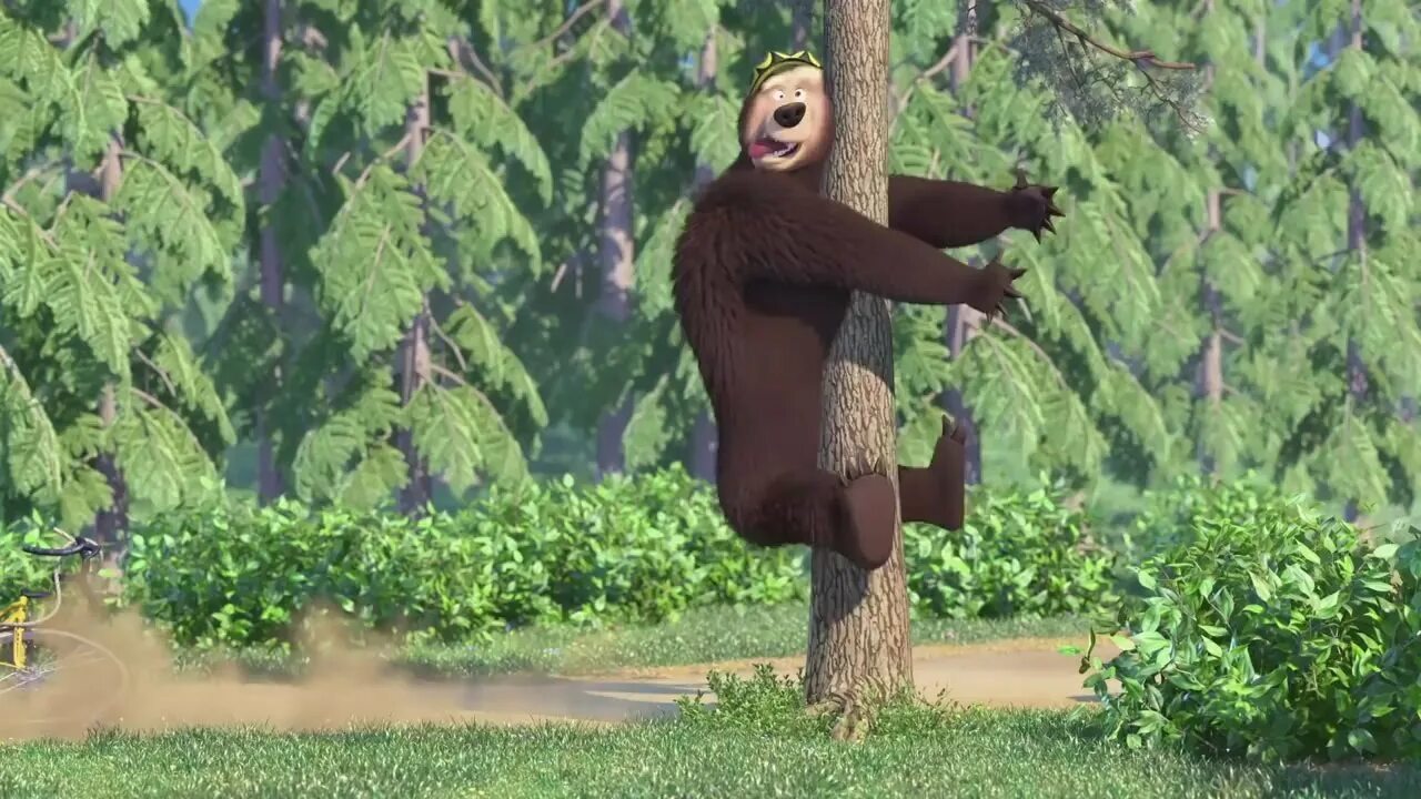 Маша и медведь разминка. Маша и медведь крутить педали. Маша и медведь медведь на велосипеде. Маша и медведь мультфильм узбек тилида. Приложения маша и медведь masha.